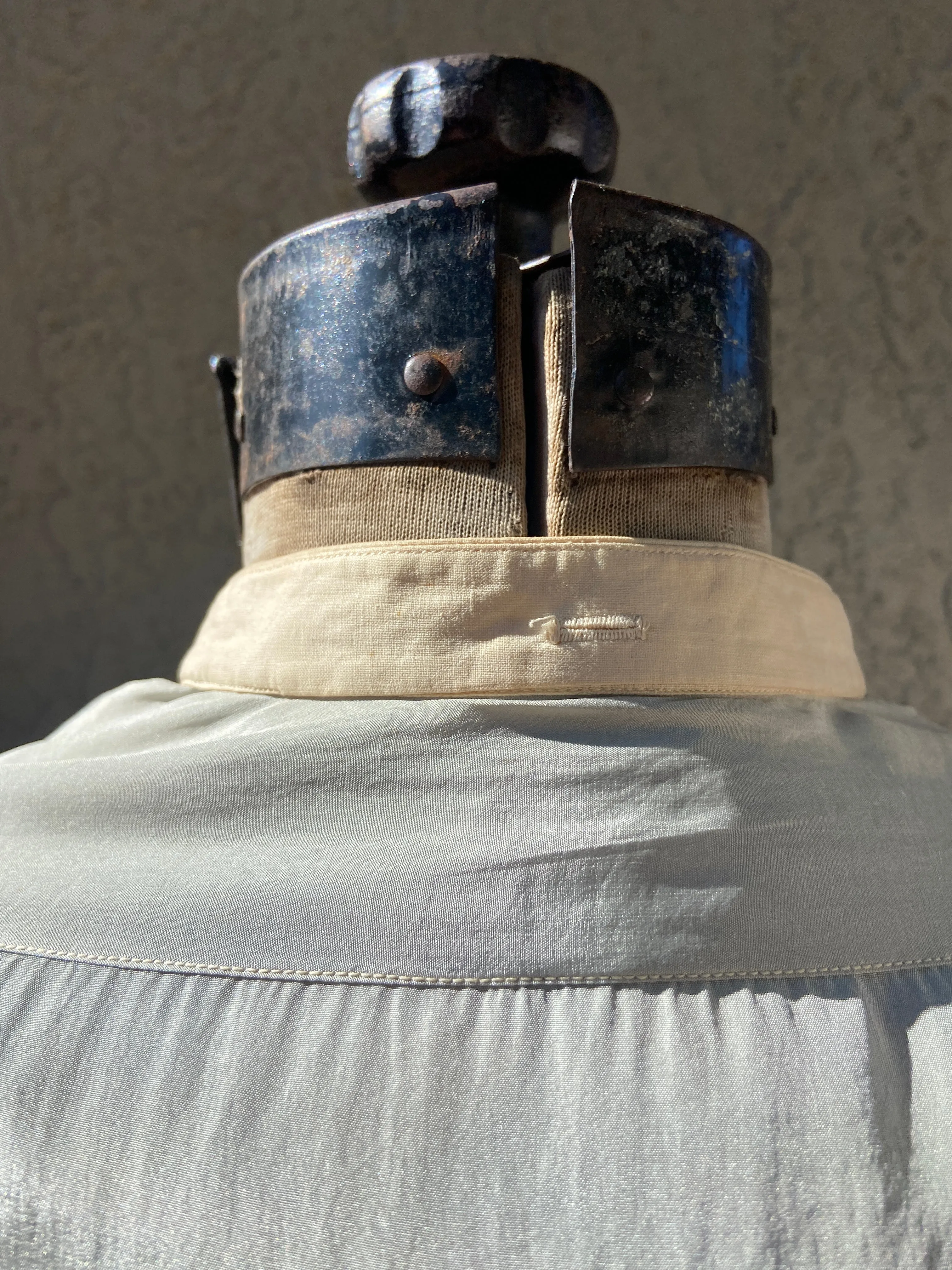 1910s/20s 'Trafalgar' Minty Silk Dress Shirt