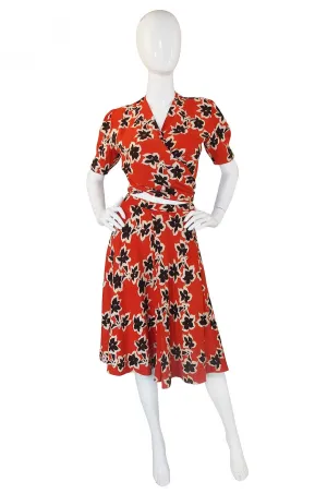 1940s Amazing Pin Up Wrap Skirt Set