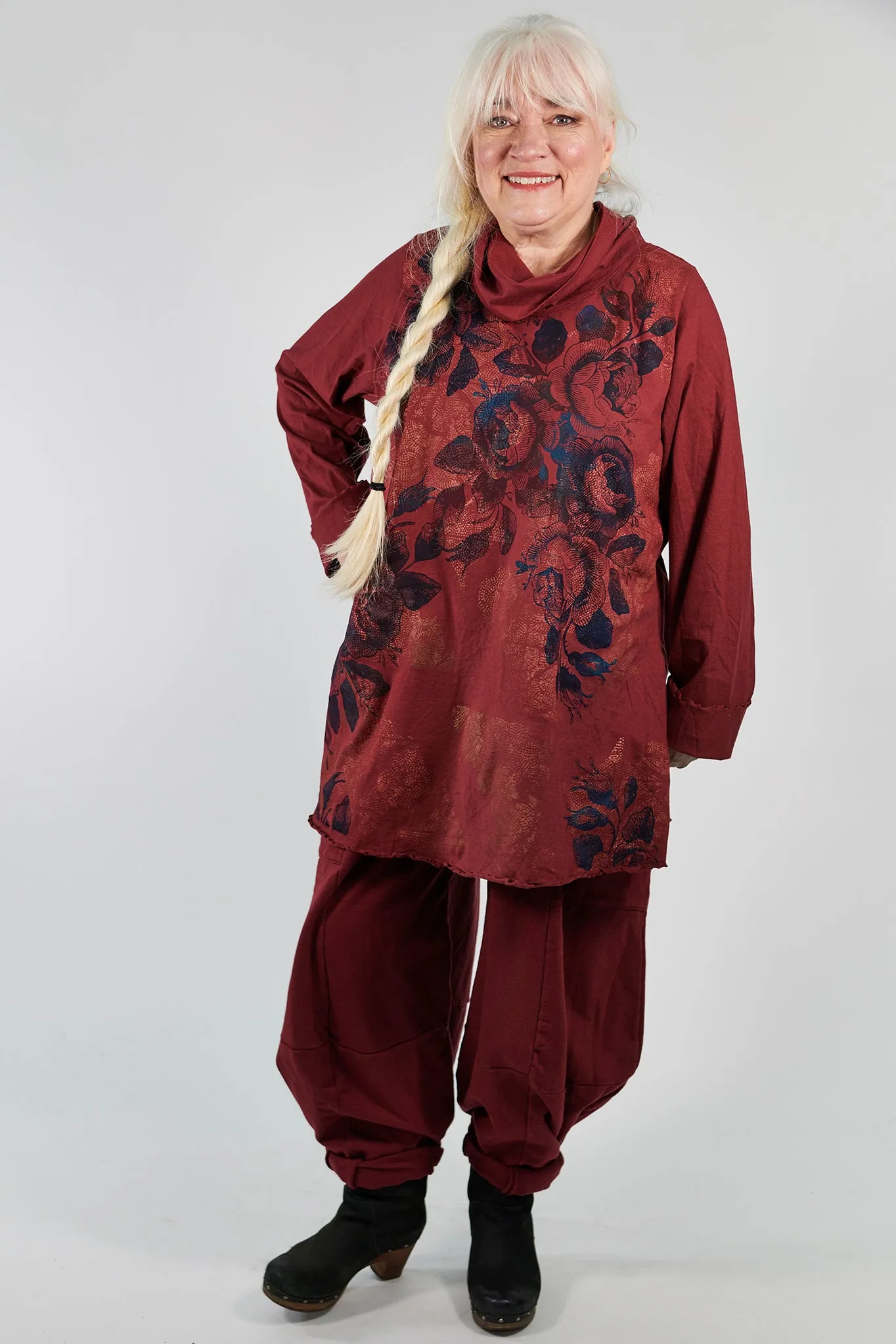 3292  Winter Four Square Pant with Pockets- Sangria