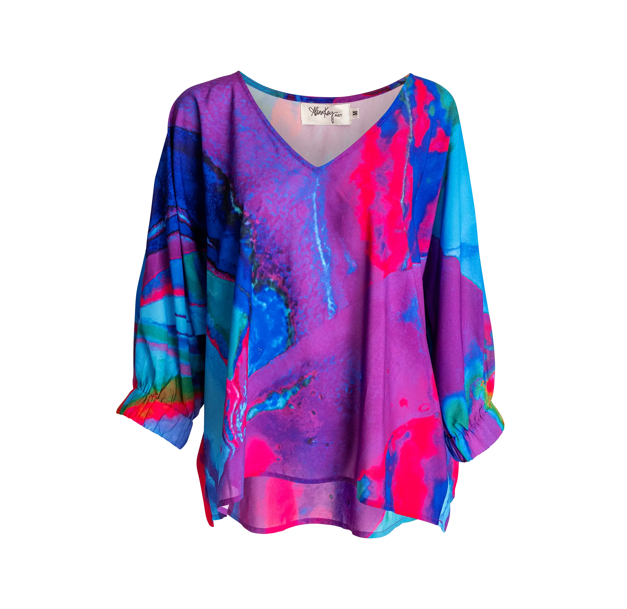 3/4 Sleeve V Neck Blouse