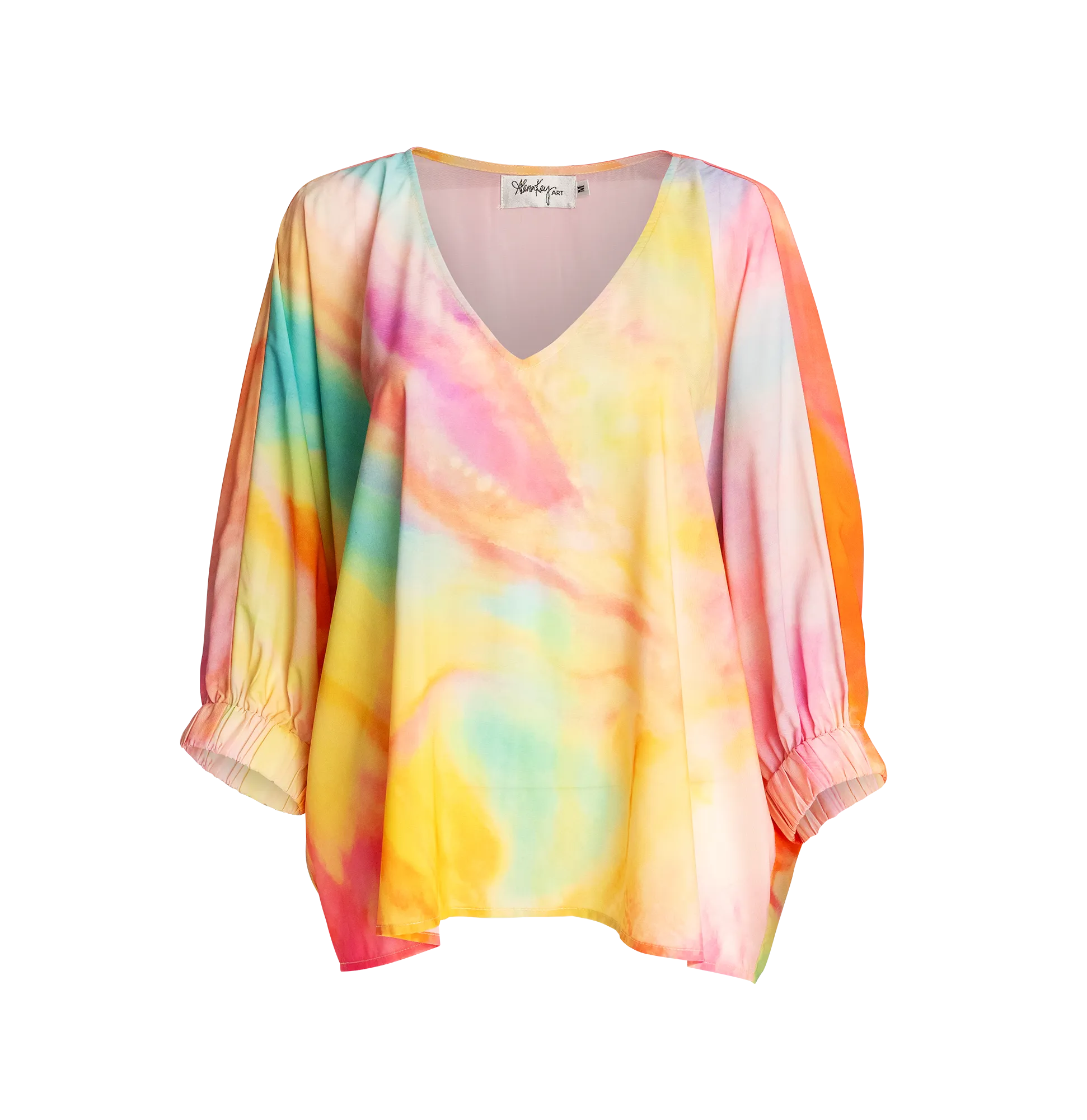 3/4 Sleeve V Neck Blouse