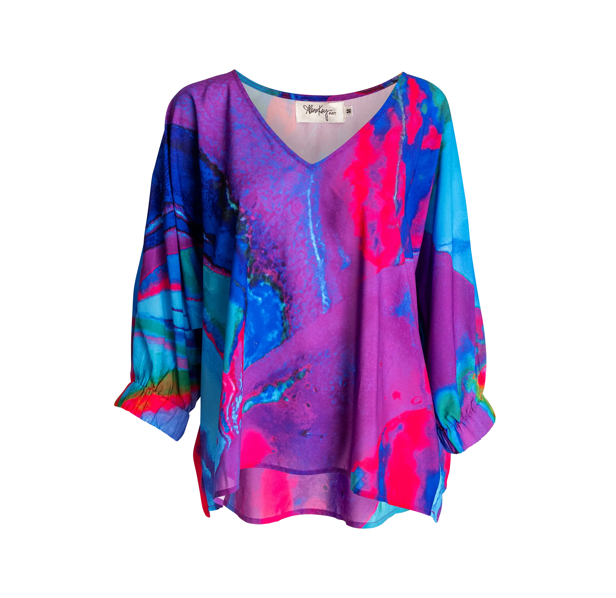 3/4 Sleeve V Neck Blouse
