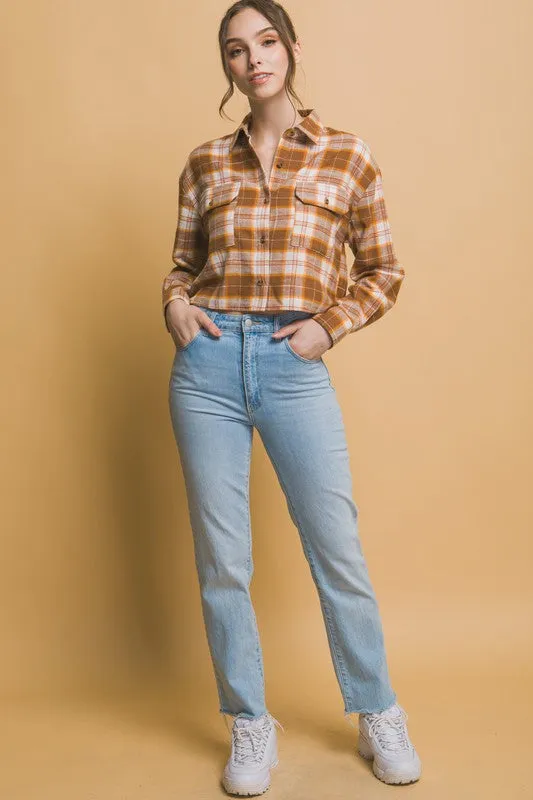 50% Off - Pumpkin Spice Rust Flannel