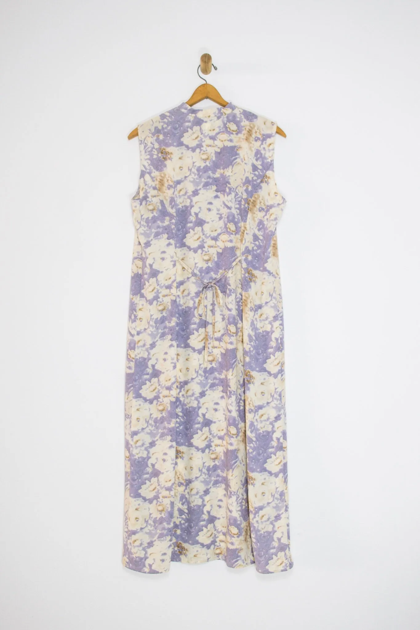 90's LAVENDER WATERCOLOR DRESS/DUSTER / LARGE