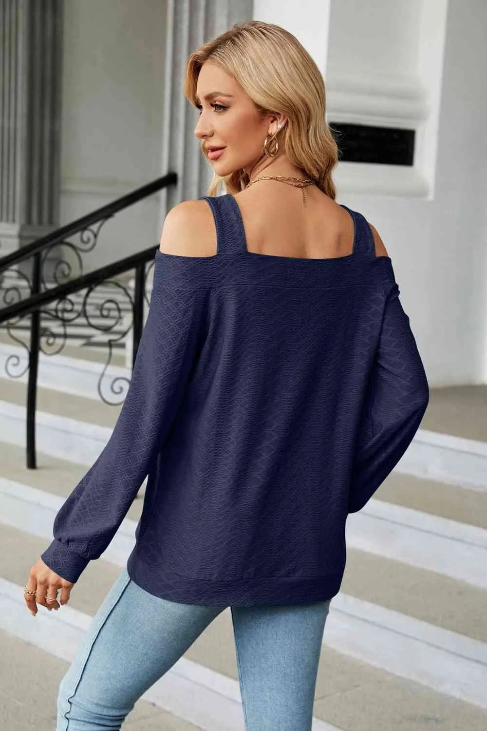 A Texture in Time Blouse- 8 Colors (Pink, Navy, Black, Chestnut, Sage, Wine, Cream, Blush)