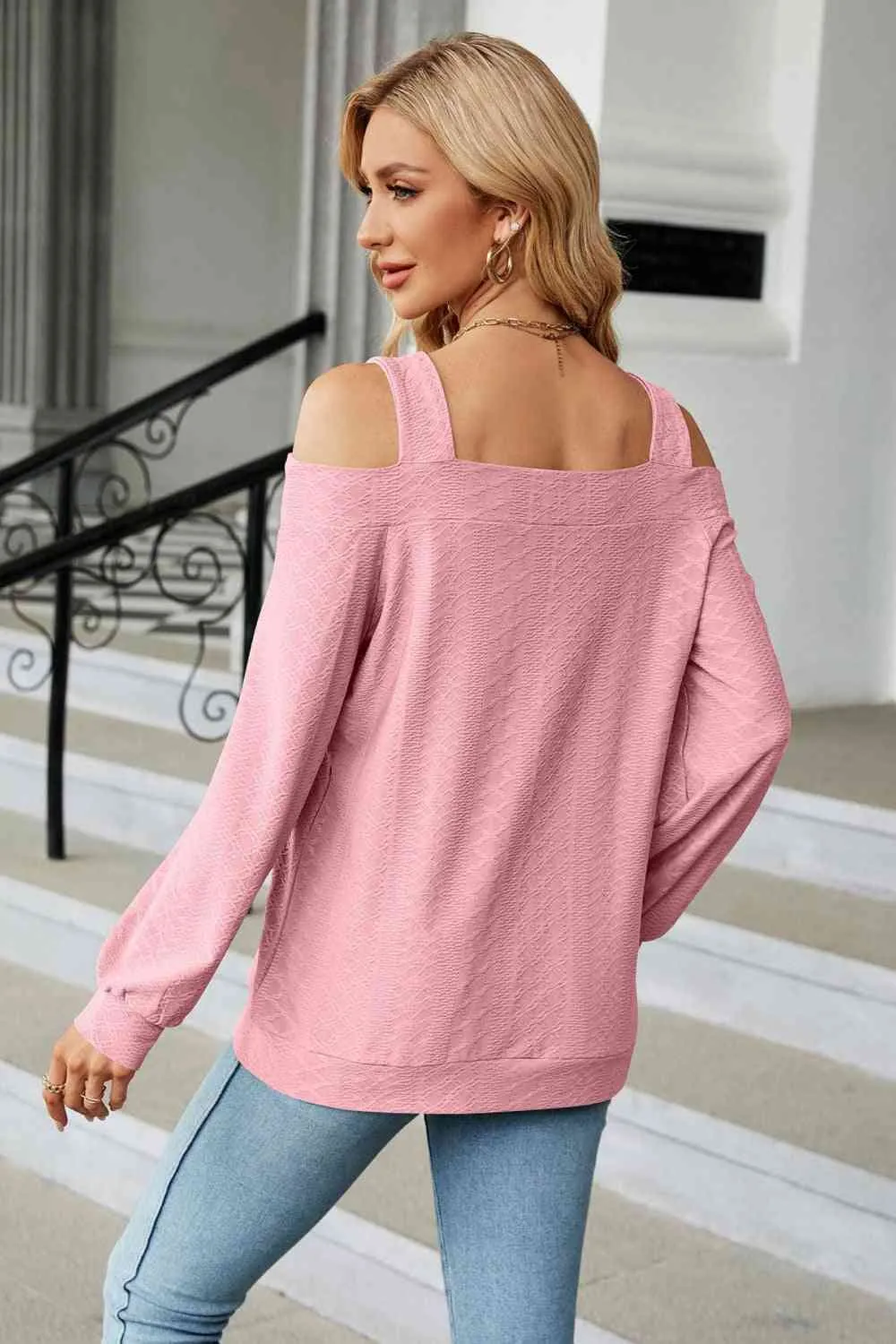 A Texture in Time Blouse- 8 Colors (Pink, Navy, Black, Chestnut, Sage, Wine, Cream, Blush)