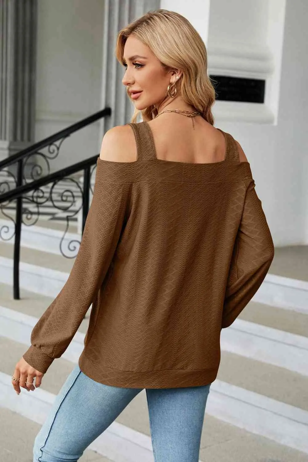 A Texture in Time Blouse- 8 Colors (Pink, Navy, Black, Chestnut, Sage, Wine, Cream, Blush)