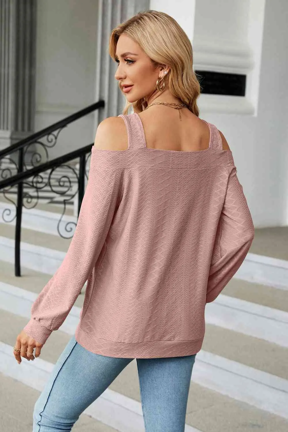 A Texture in Time Blouse- 8 Colors (Pink, Navy, Black, Chestnut, Sage, Wine, Cream, Blush)