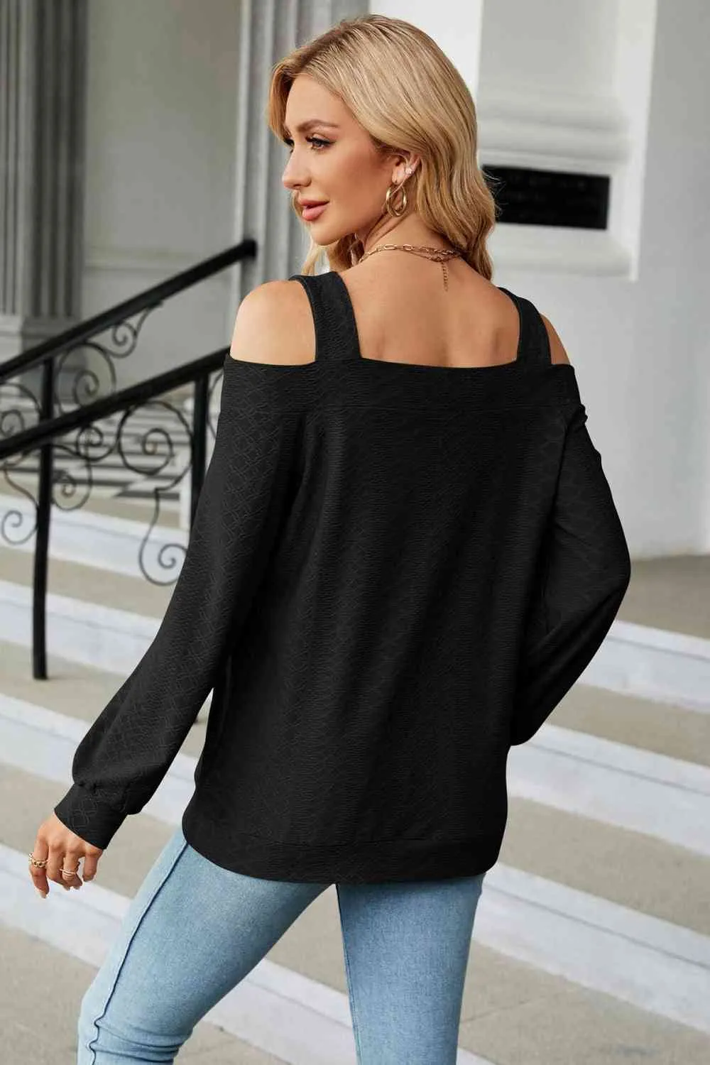 A Texture in Time Blouse- 8 Colors (Pink, Navy, Black, Chestnut, Sage, Wine, Cream, Blush)
