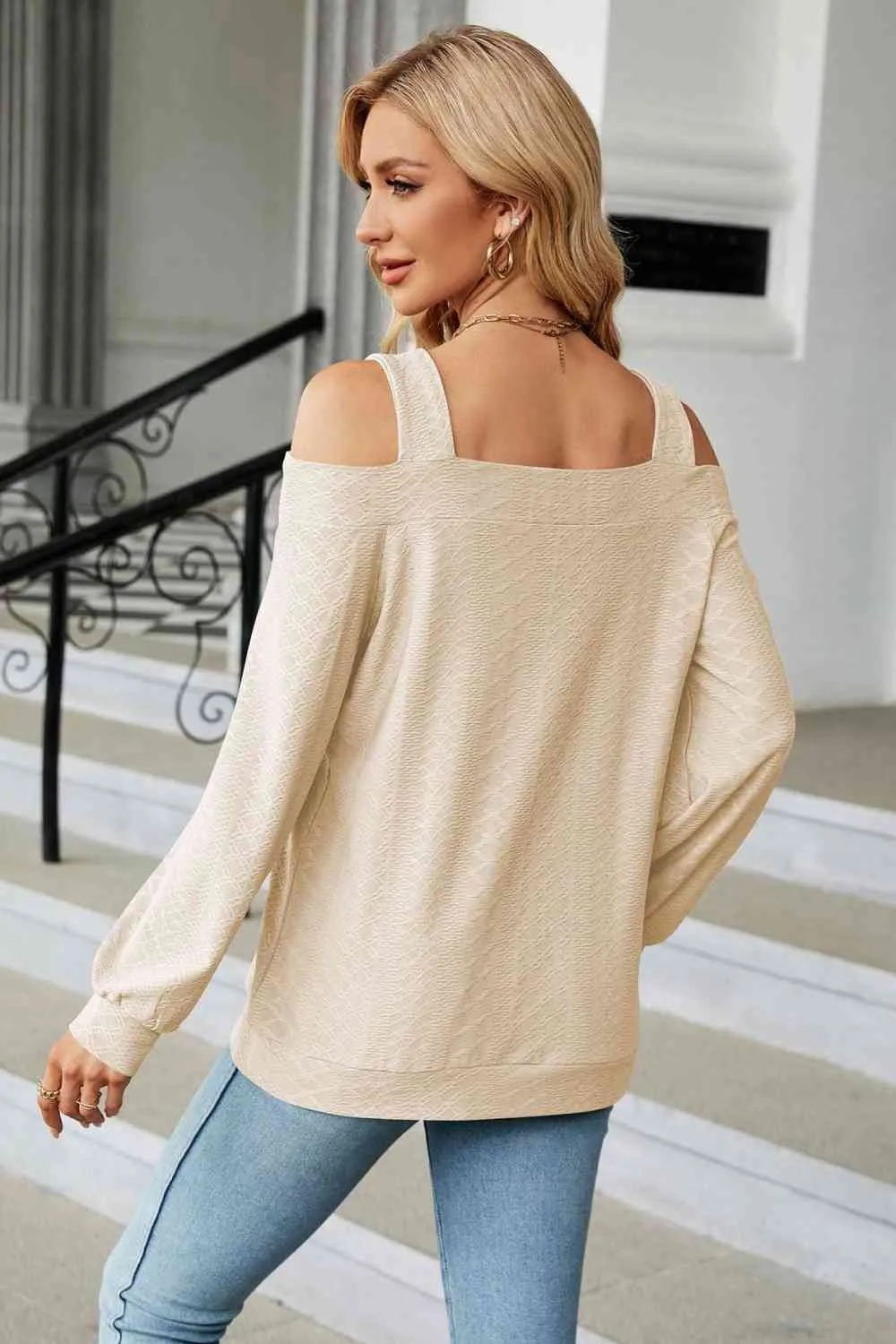 A Texture in Time Blouse- 8 Colors (Pink, Navy, Black, Chestnut, Sage, Wine, Cream, Blush)