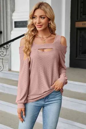 A Texture in Time Blouse- 8 Colors (Pink, Navy, Black, Chestnut, Sage, Wine, Cream, Blush)