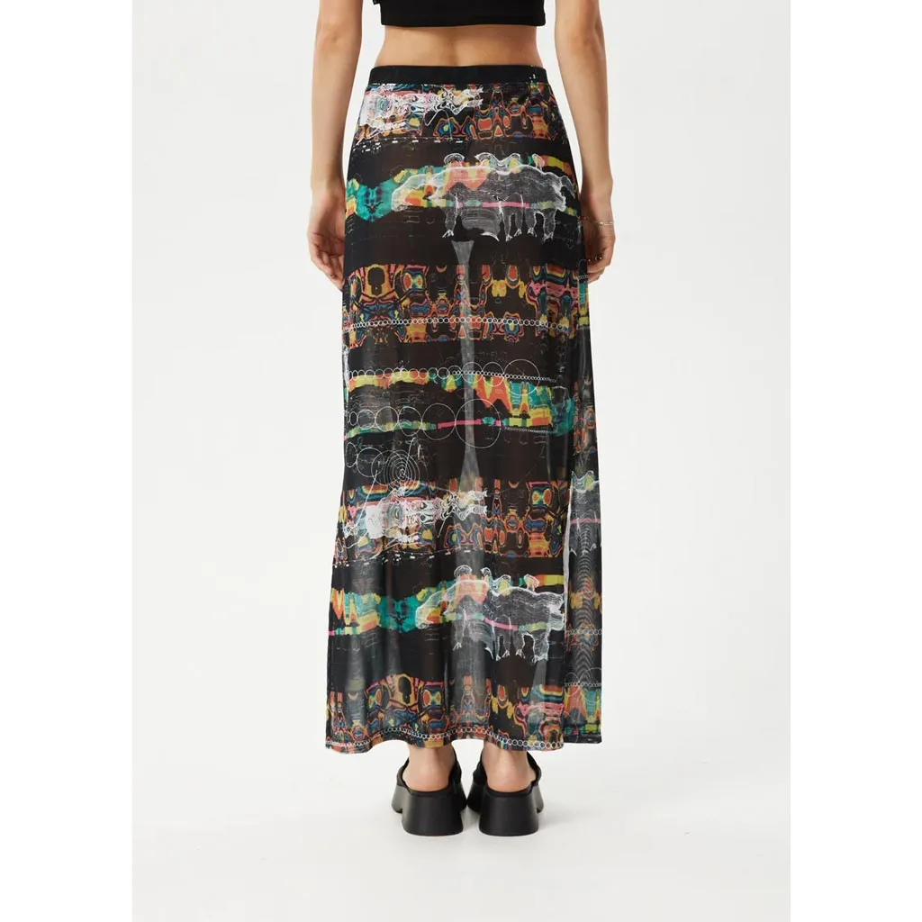 AFENDS ASTRAL SHEER MAXI SKIRT - BLACK