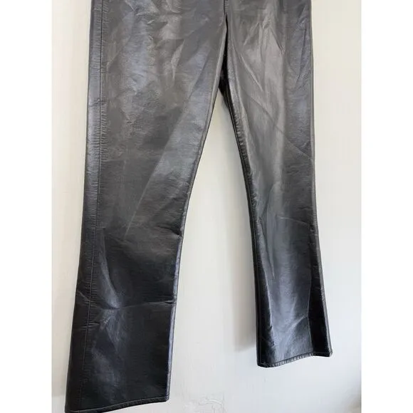 AGOLDE Recycled Leather Blend Relaxed Boot Detox Pant Women’s 25 Black‎