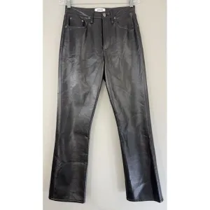 AGOLDE Recycled Leather Blend Relaxed Boot Detox Pant Women’s 25 Black‎