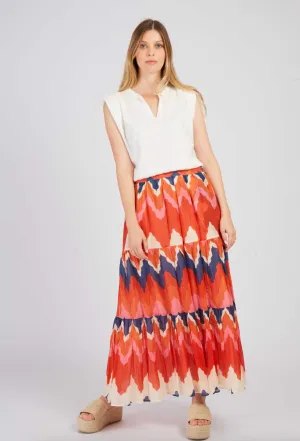 AJACCIO printed long skirt