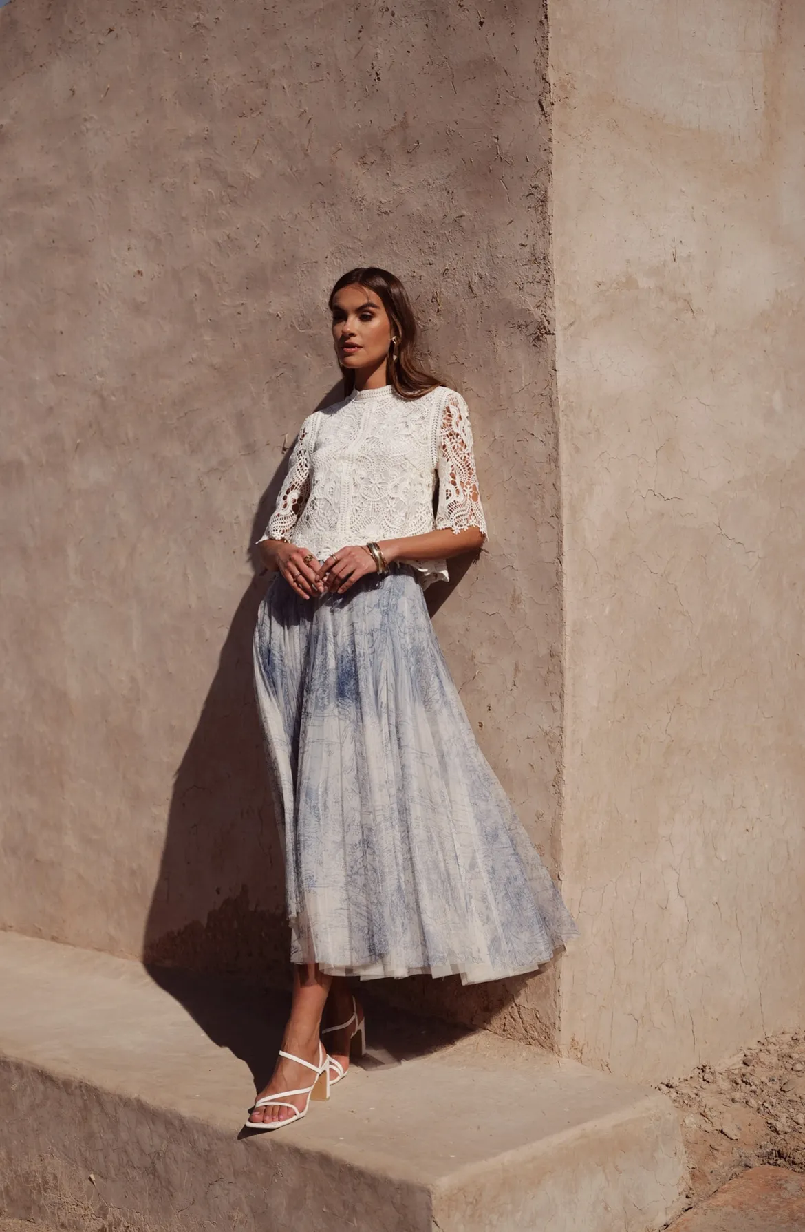 Amber Tulle Skirt - Light Blue