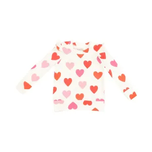 Angel Dear Big Heart Ruffle Shoulder Top