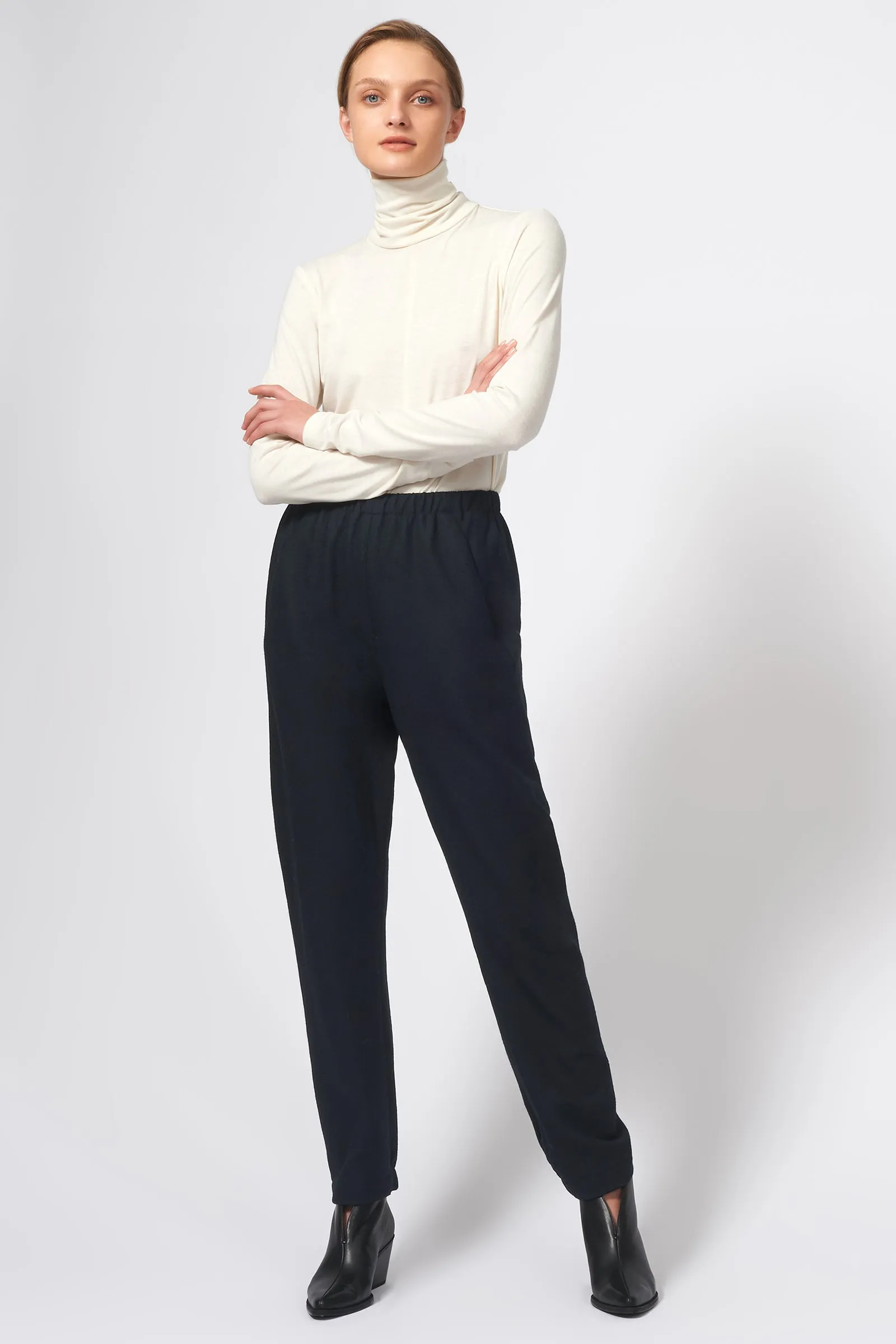 Angle Seam Jogger Felted Jersey - Midnight