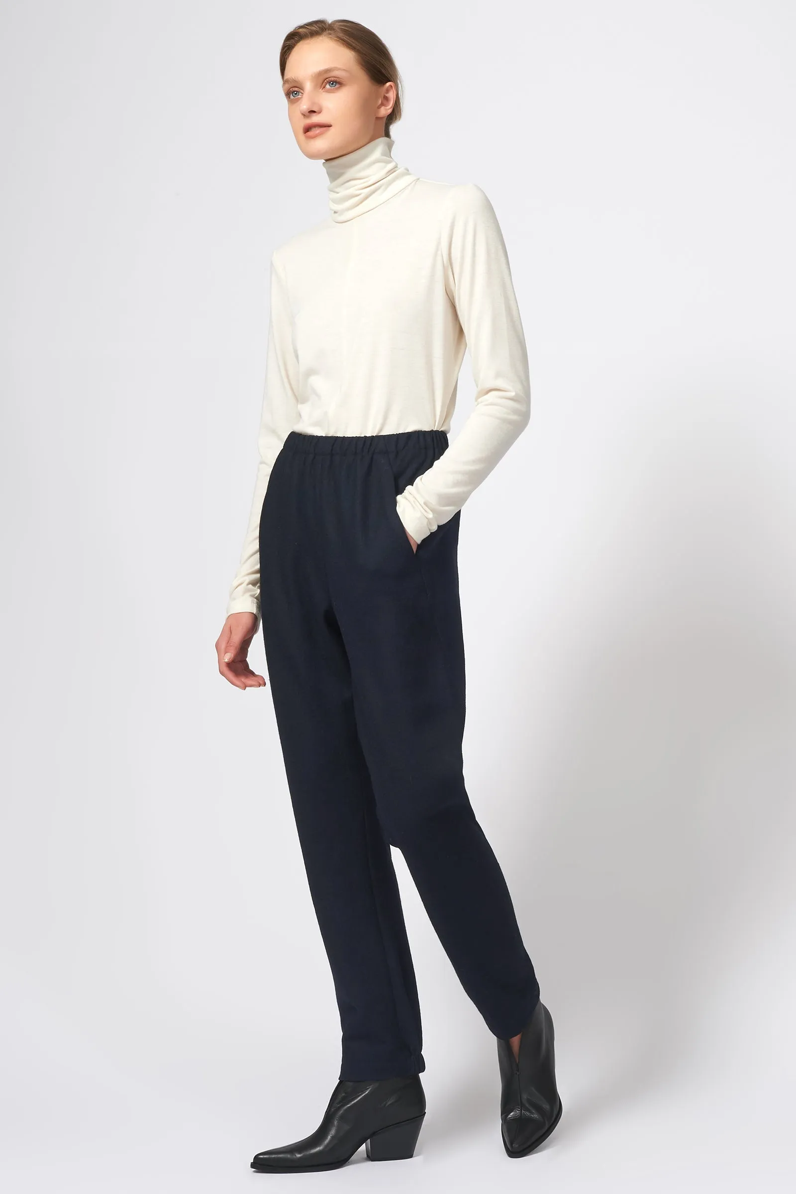 Angle Seam Jogger Felted Jersey - Midnight