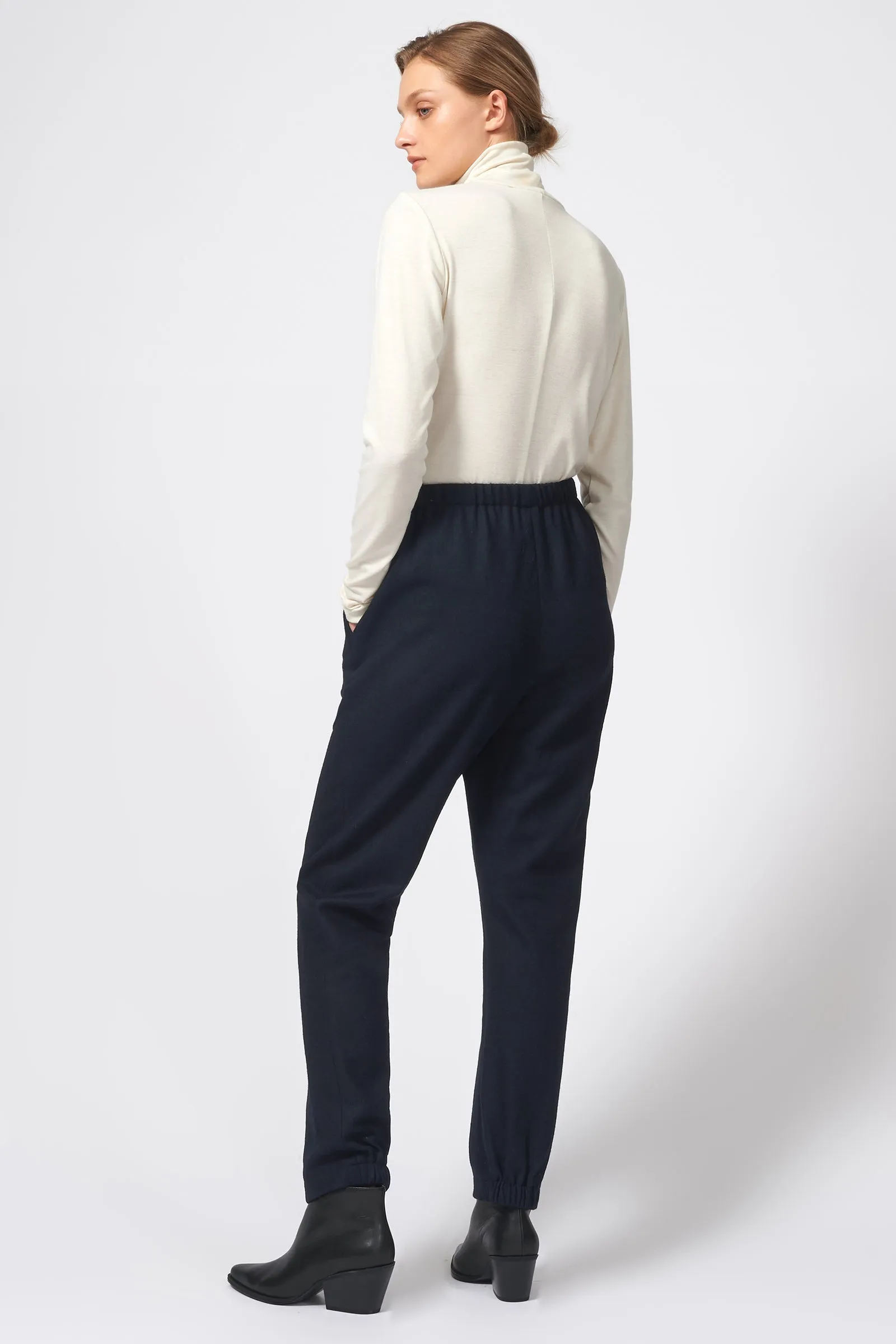 Angle Seam Jogger Felted Jersey - Midnight