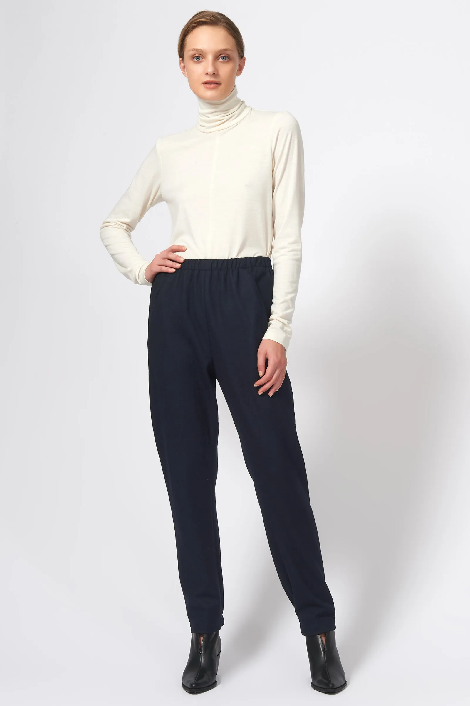 Angle Seam Jogger Felted Jersey - Midnight