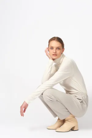 Angle Seam Jogger Felted Jersey - Mink