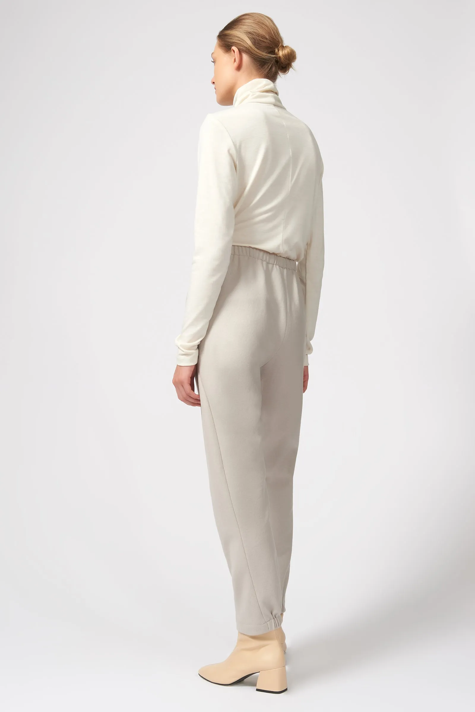Angle Seam Jogger Felted Jersey - Mink