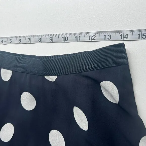 Ann Taylor Factory Navy Blue White Polka Dot Maxi Skirt NWT Size Small