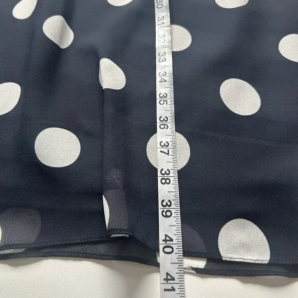 Ann Taylor Factory Navy Blue White Polka Dot Maxi Skirt NWT Size Small