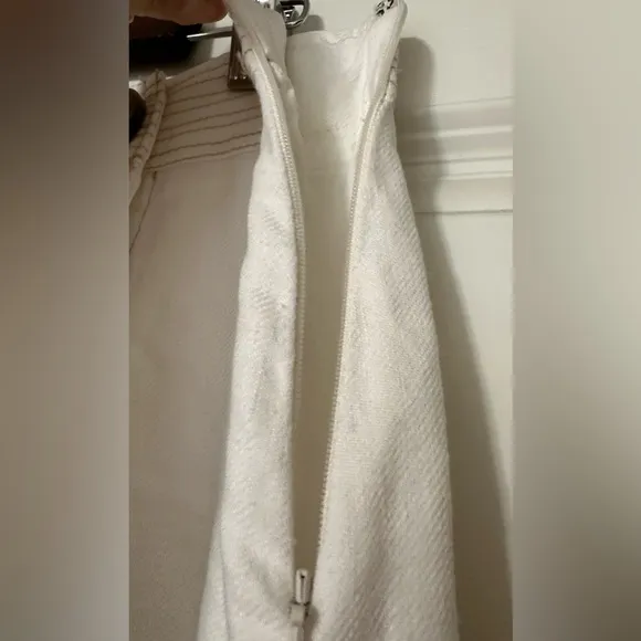 Anthropologie Elegant White Button-Detail Wrap Skirt Size 2