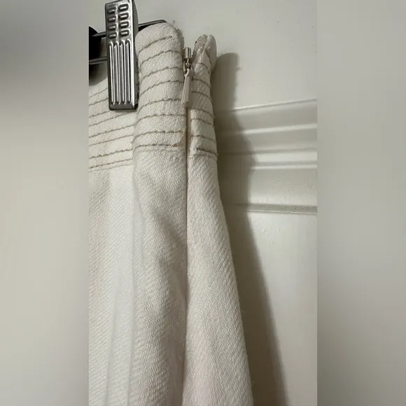 Anthropologie Elegant White Button-Detail Wrap Skirt Size 2