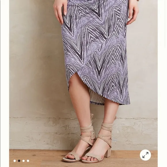 Anthropologie Maeve Monetta Midi Skirt in Purple