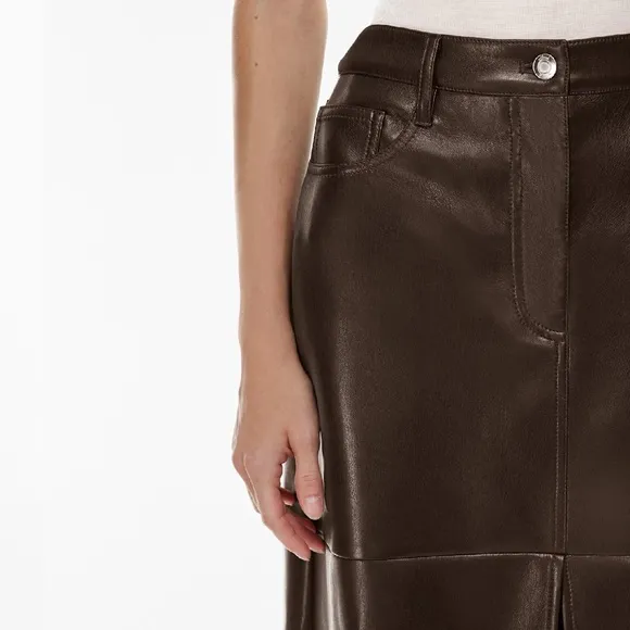 Aritzia Wilfred Idealize Skirt (Rich Mocha Brown)
