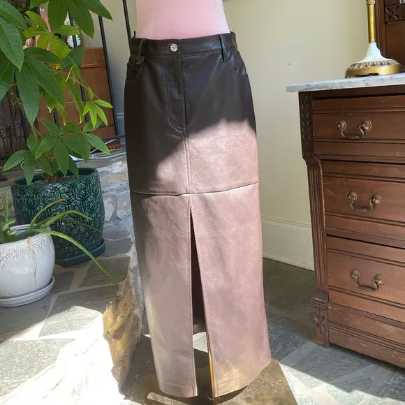 Aritzia Wilfred Idealize Skirt (Rich Mocha Brown)