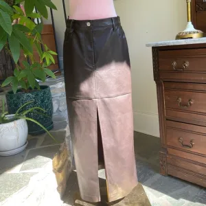 Aritzia Wilfred Idealize Skirt (Rich Mocha Brown)