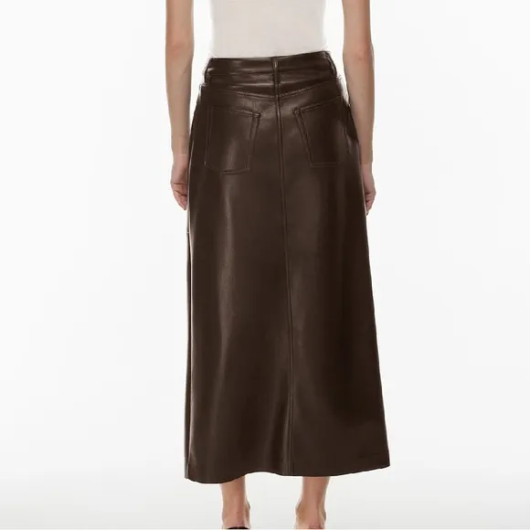 Aritzia Wilfred Idealize Skirt (Rich Mocha Brown)