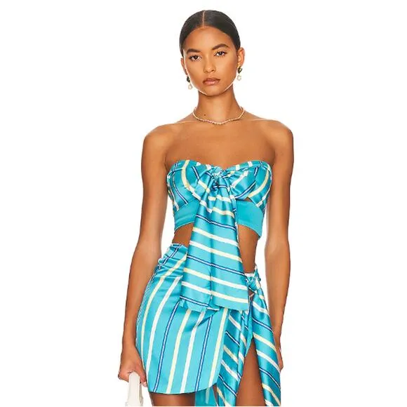 Atoir Tied Up Skirt in Bahamas Stripe Size Small