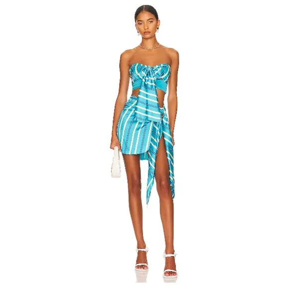 Atoir Tied Up Skirt in Bahamas Stripe Size Small