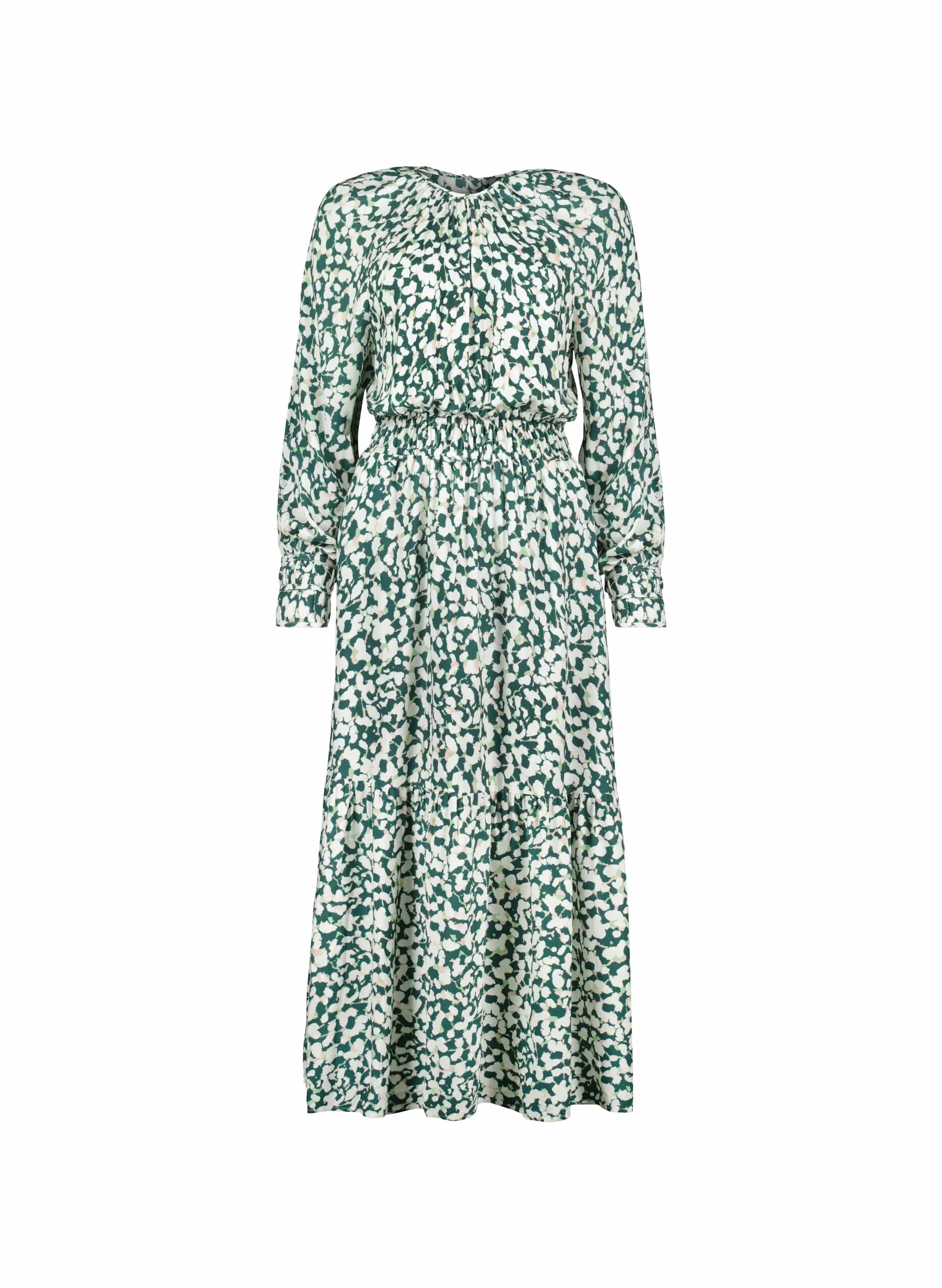Aubriella LENZING™ ECOVERO™ Dress | Green Petal Leopard