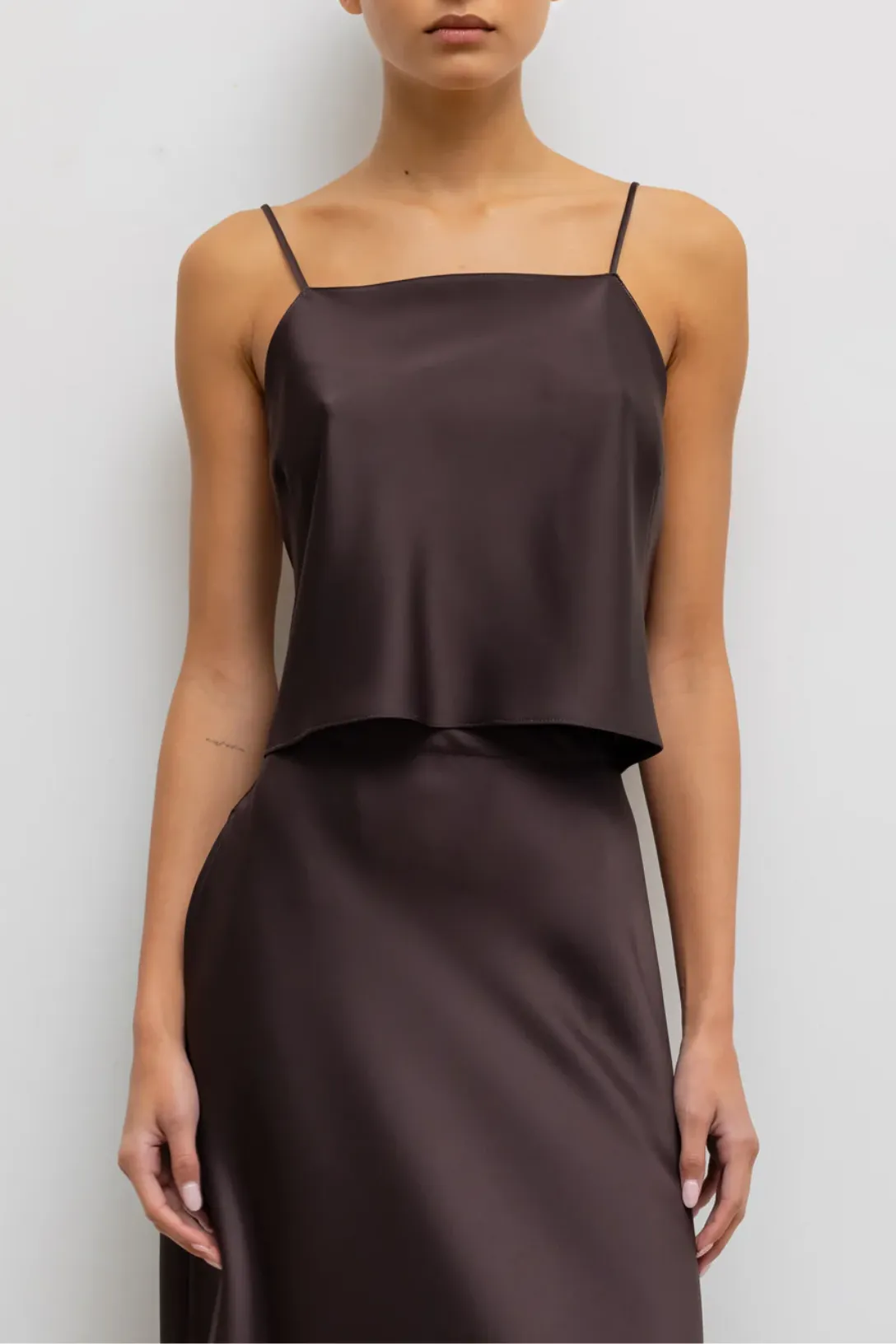 Barb Backless Cami | Chocolate