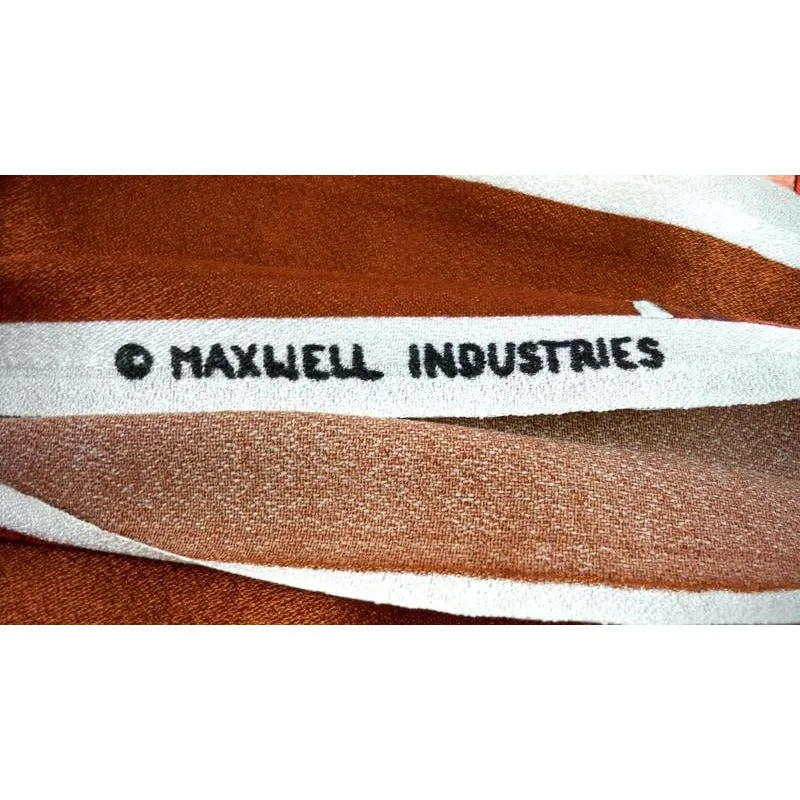Bright Polyester Border Print Maxwell Orange/Brown 46"