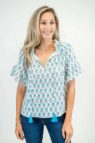 Bristol Blouse (Cabana Blue)