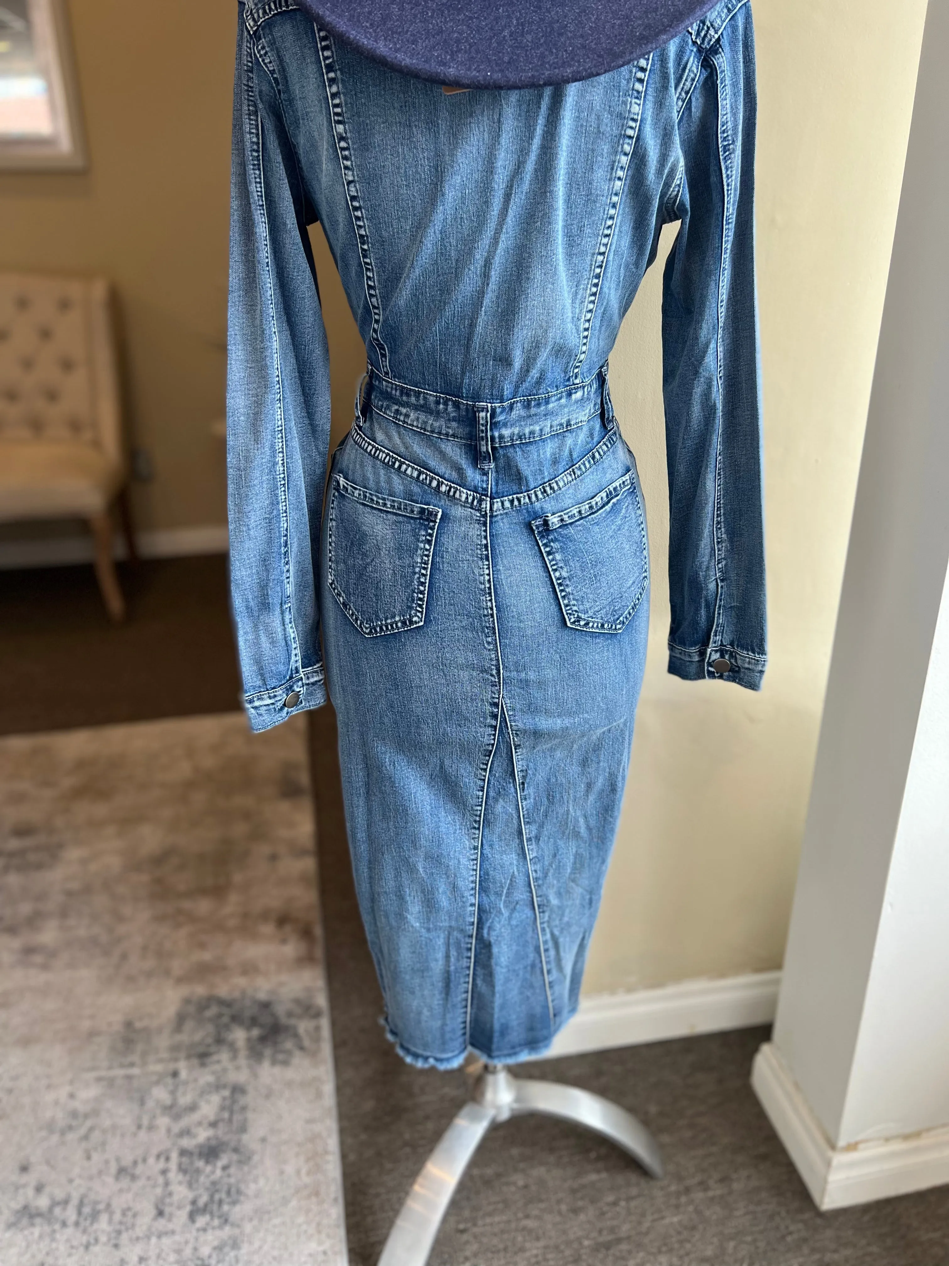 Button Up Denim Dress