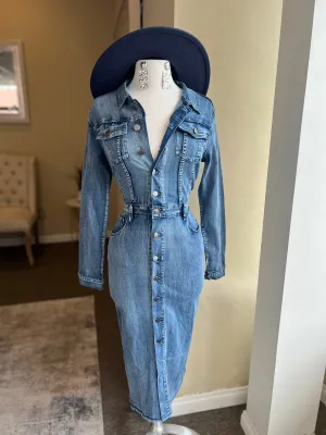 Button Up Denim Dress