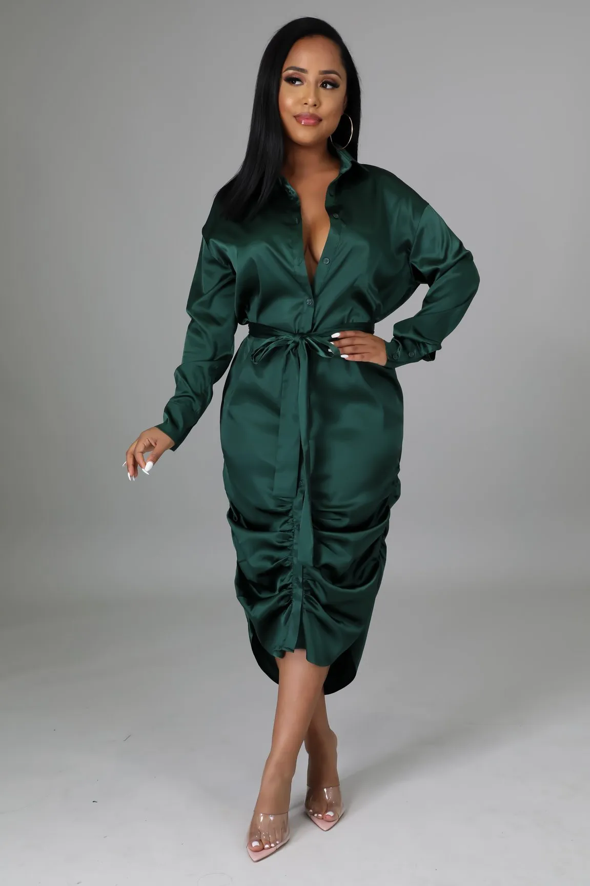 Cadbury Midi Dress - Green