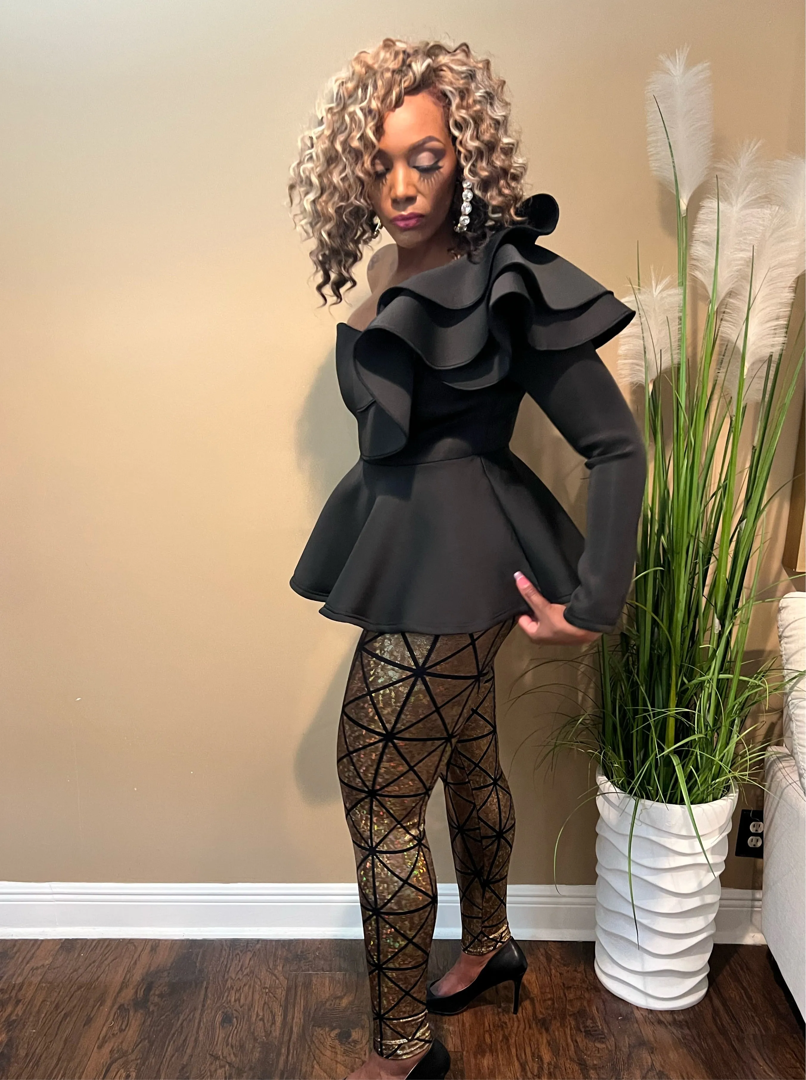 Cascading Ruffles Top