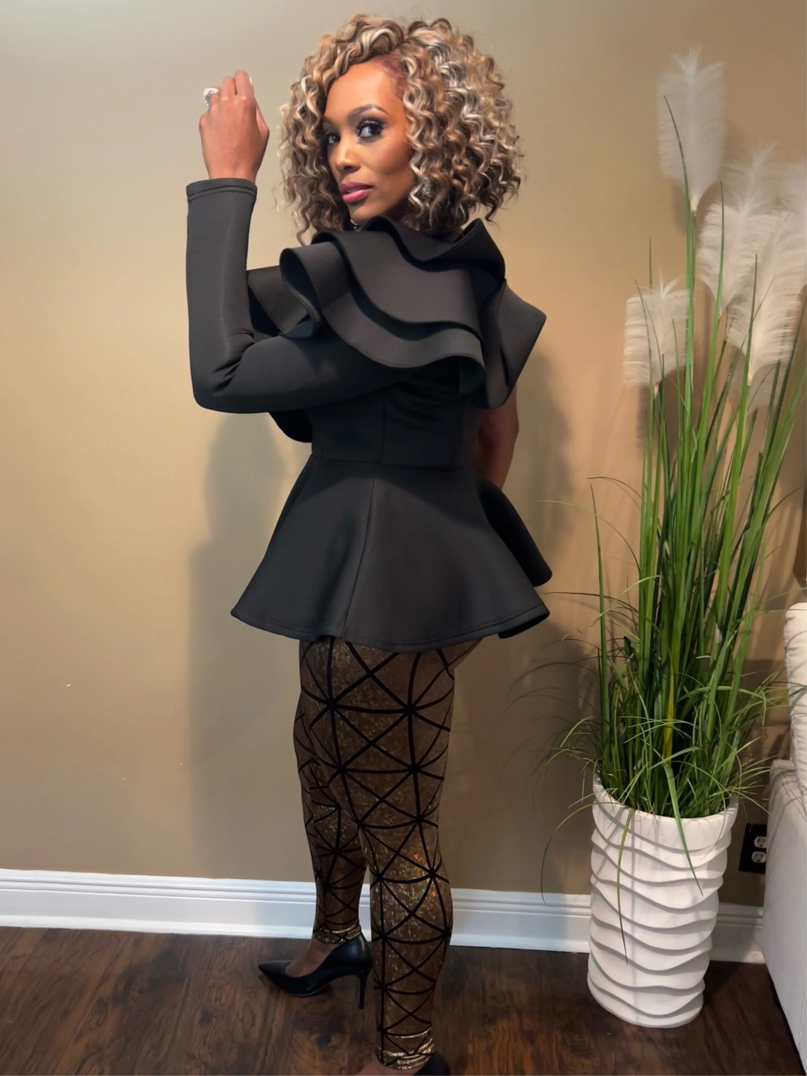Cascading Ruffles Top