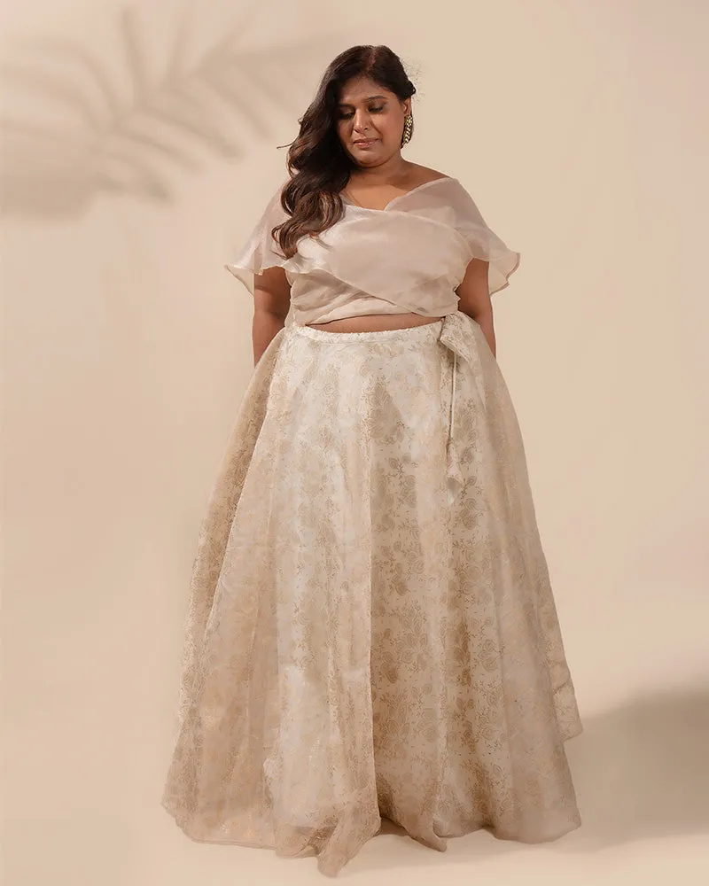 Champagne Glamor Lehenga Set