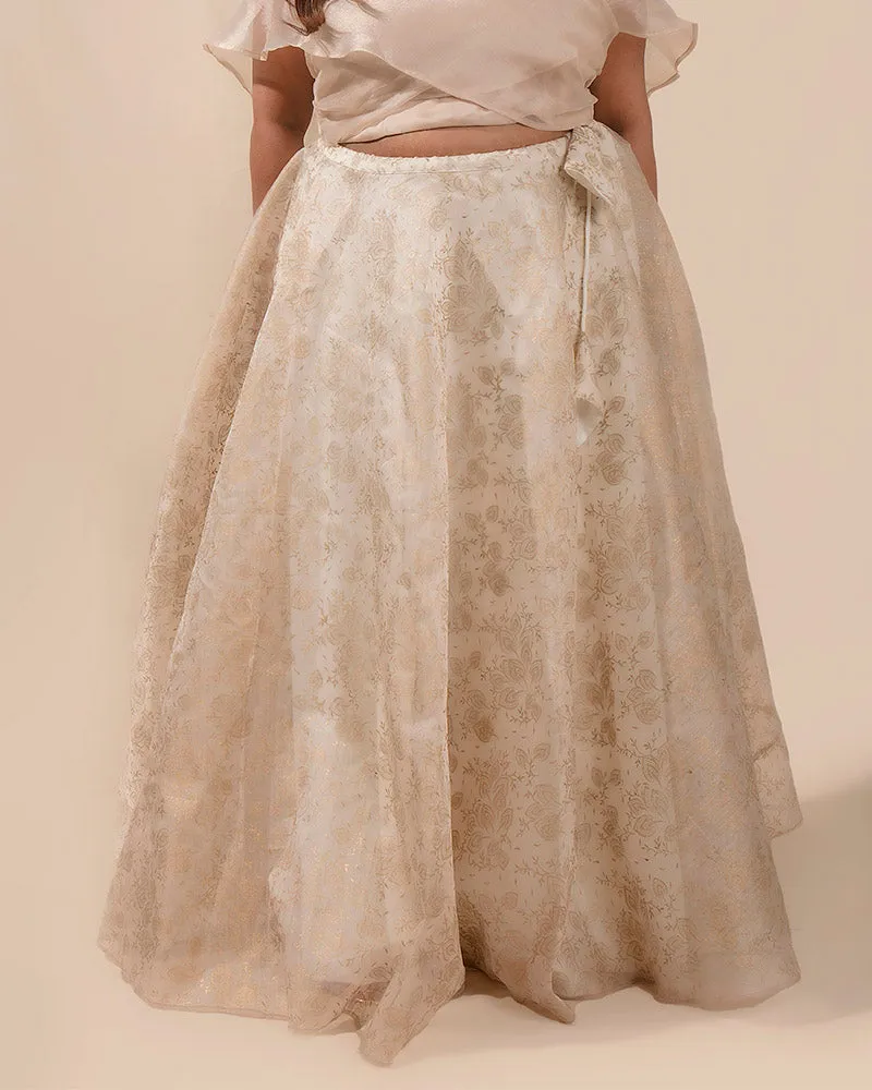 Champagne Glamor Lehenga Set