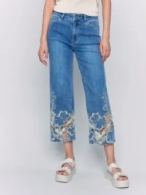 Charlie B-Lace Side Cut Flare Leg